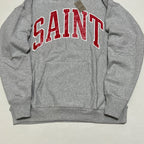 Navy Cotton Varsity Text Pullover - Men's