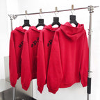 Red Cotton Graphic Pullover - Men's