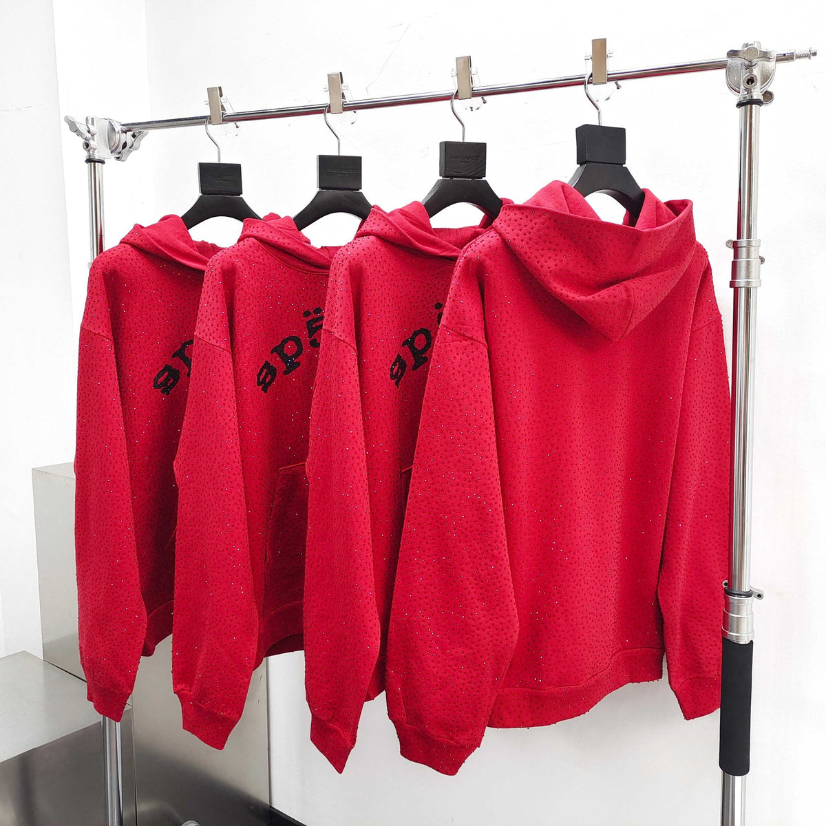 Red Cotton Graphic Pullover - Men's