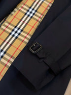 Navy Trench Coat - Men's