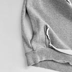 Grey Cotton Bold Text Pullover - Men's