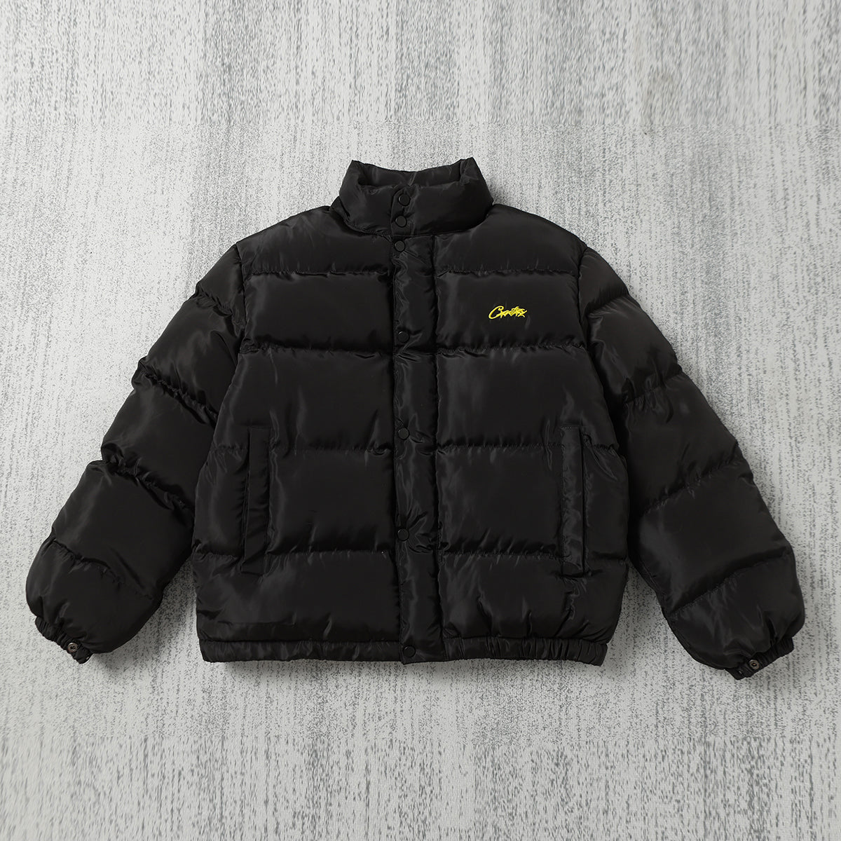 Black and Grey Puffer Jacket - Men's