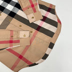 Beige Cotton Exploded Check Long-Sleeve - Men's
