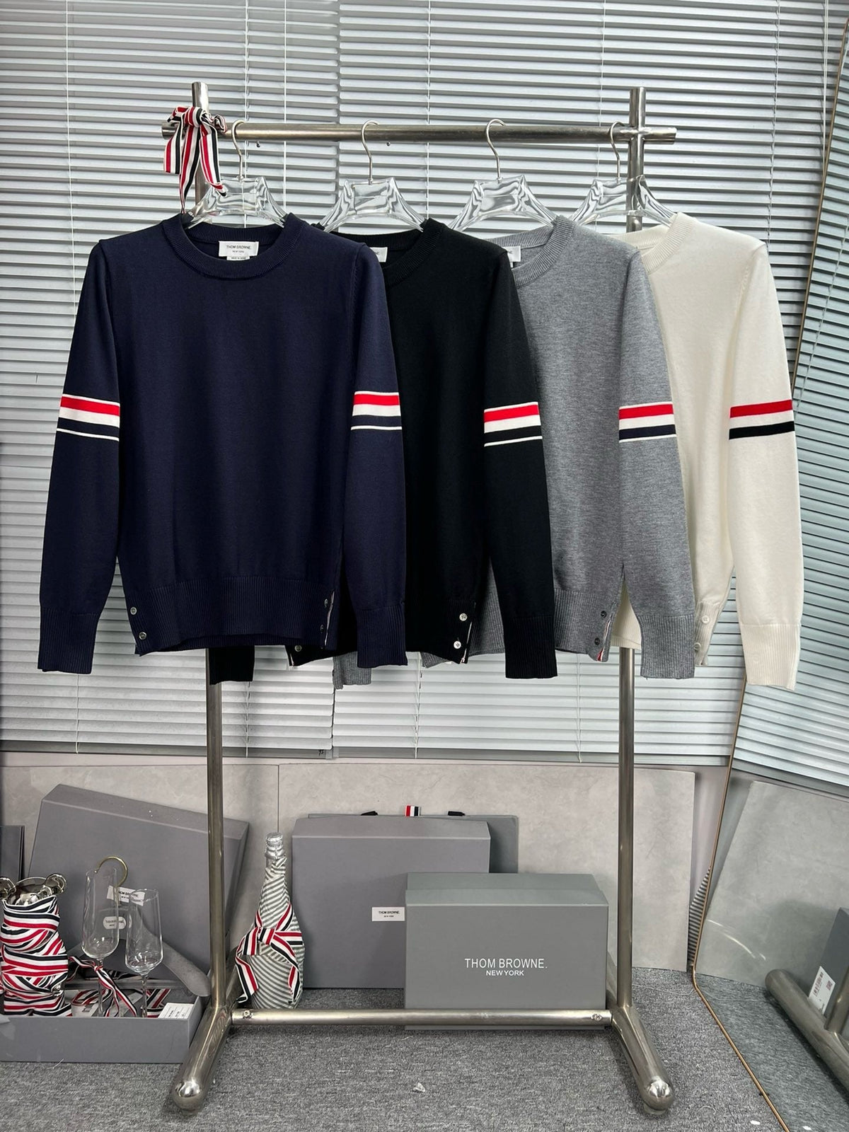 RWB Crewneck Cream Sweater - Men's