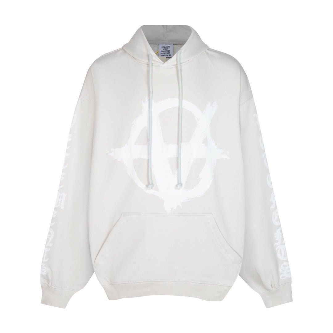 Black Cotton Tonal Graphic Pullover - Men's