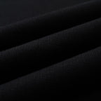 Black Cotton Chest Logo Pullover - Men's