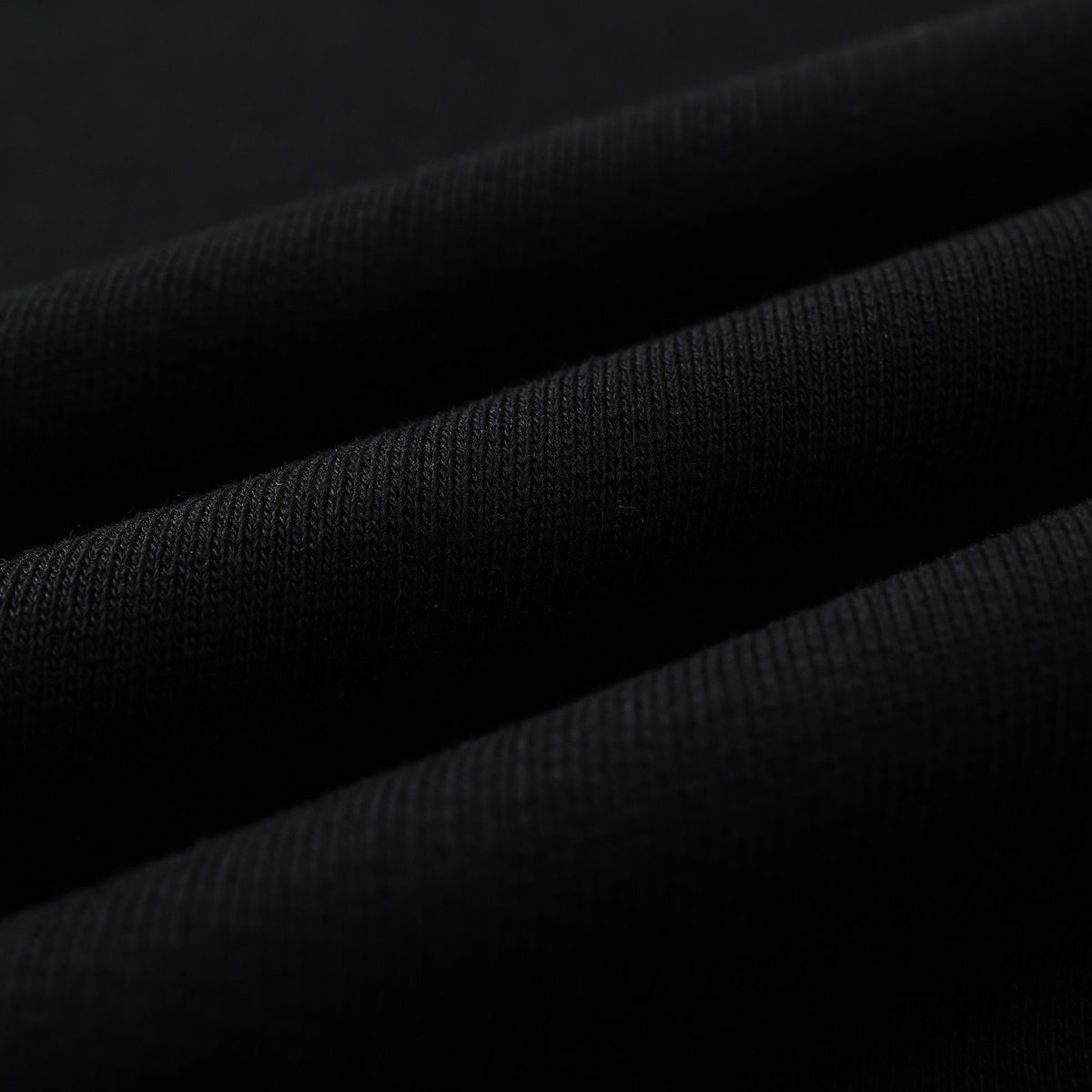 Black Cotton Chest Logo Pullover - Men's