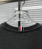 4-Bar Crewneck Navy Loopback - Men's