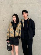 Vintage Check Hooded Zip Jacket - Men's