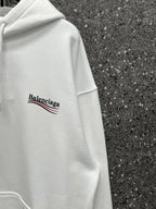 Black Cotton Chest Logo Pullover - Men's