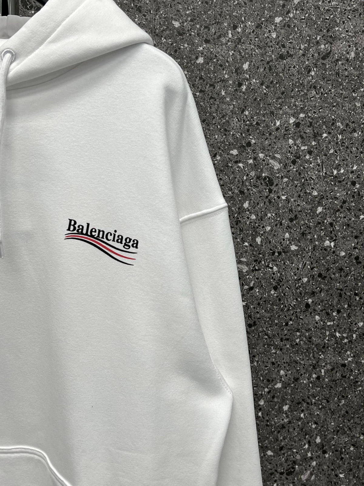 Black Cotton Chest Logo Pullover - Men's