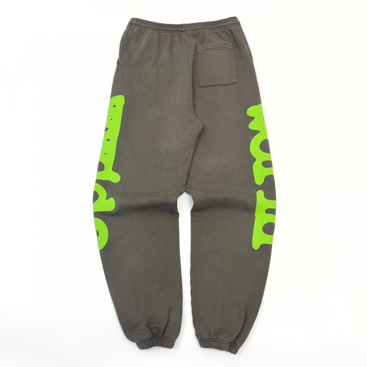 Olive Cotton Spider Graphic Joggers - Men's