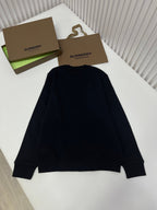 Navy Cotton Label Patch Crewneck - Men's
