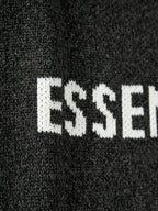 Cream Wool Text Logo Crewneck - Men's