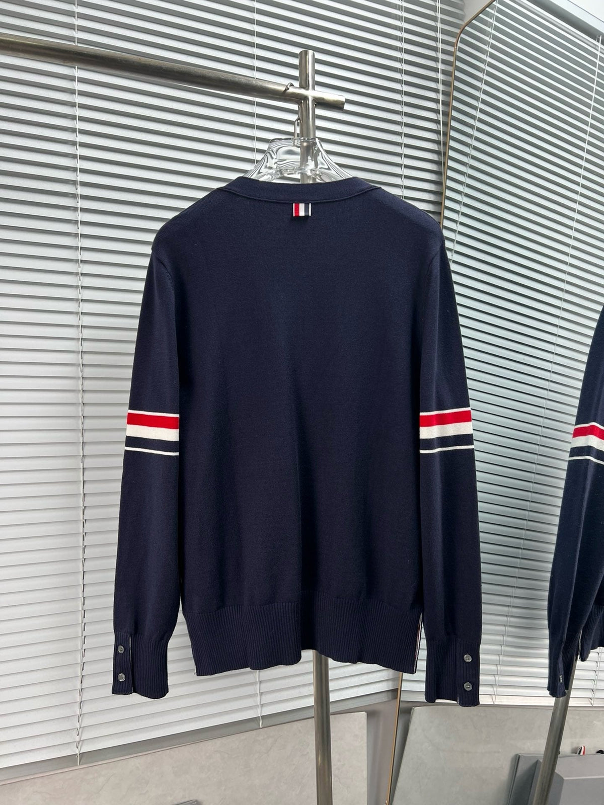 RWB Stripe Cardigan White - Men's