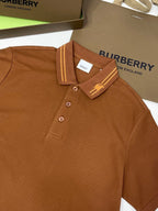 Orange Cotton Plain Short-Sleeve - Men's