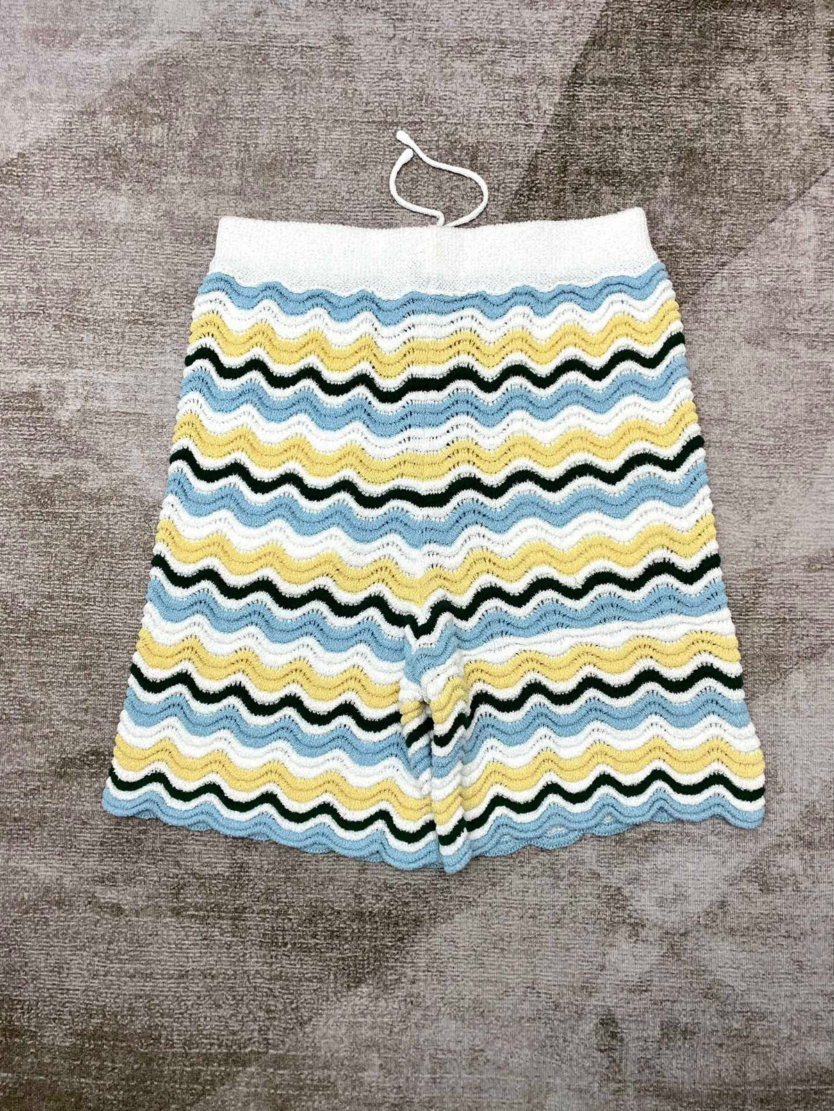 Pastel Chevron Knit Shorts - Men's