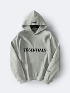 Grey Cotton Logo Pullover - Men's