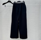 Wide-Leg Navy Trousers - Men's