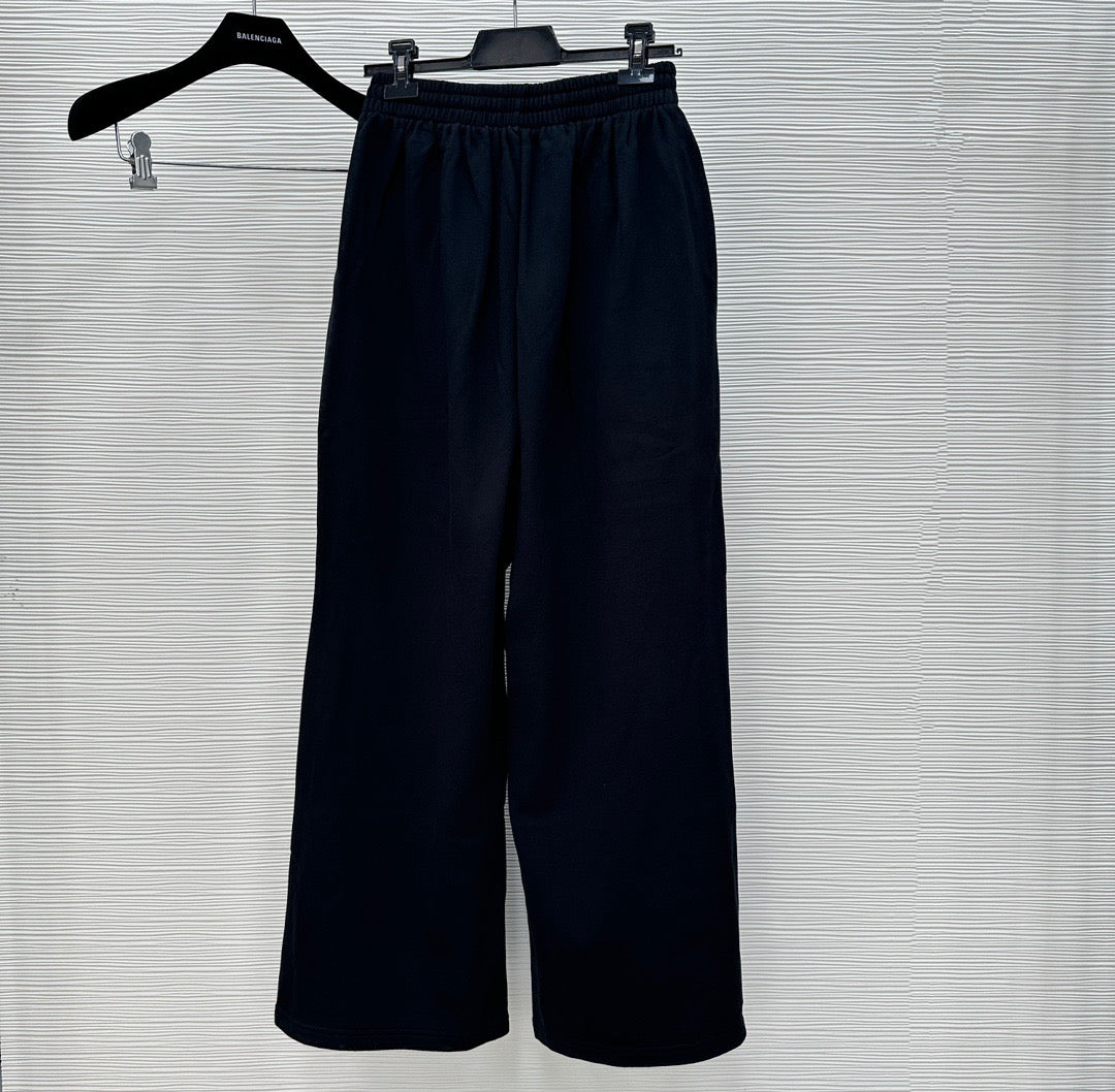 Wide-Leg Navy Trousers - Men's