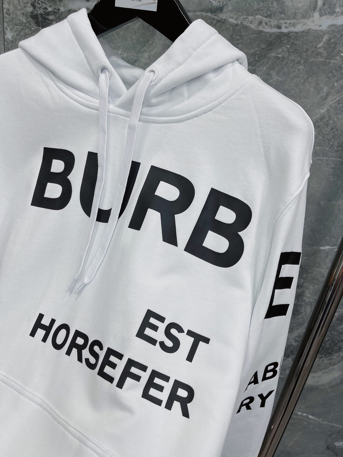 Black Cotton Text Print Pullover - Men's