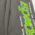 Grey Cotton Graphic Joggers - Men's