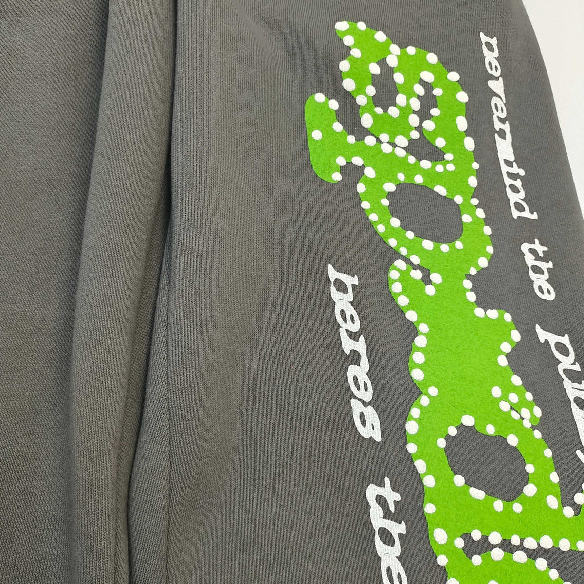 Grey Cotton Graphic Joggers - Men's