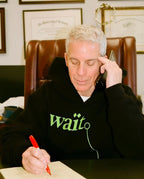 Black Cotton Slogan Pullover - Men's