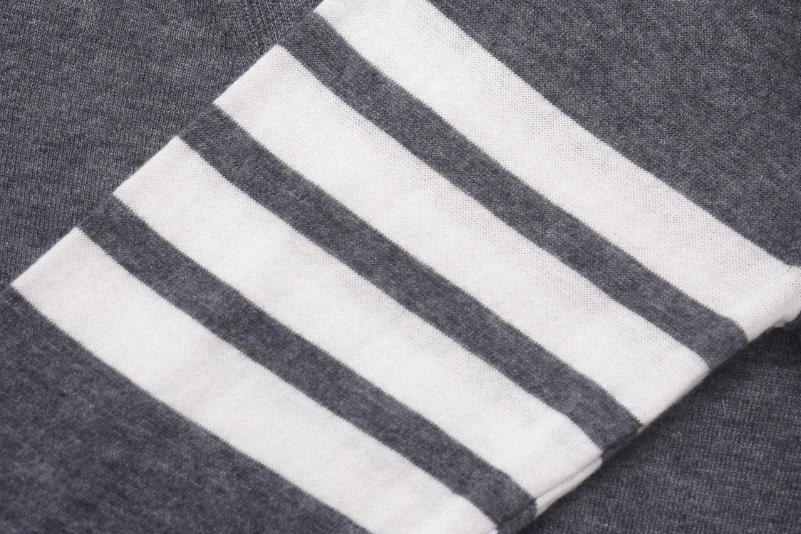 Grey Wool Four-Bar Cardigan - Men's