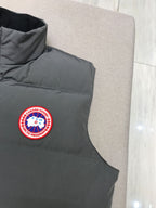 Black Nylon Arm Patch Gilet - Men's