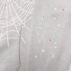 Grey Cotton Web Graphic Pullover - Men's