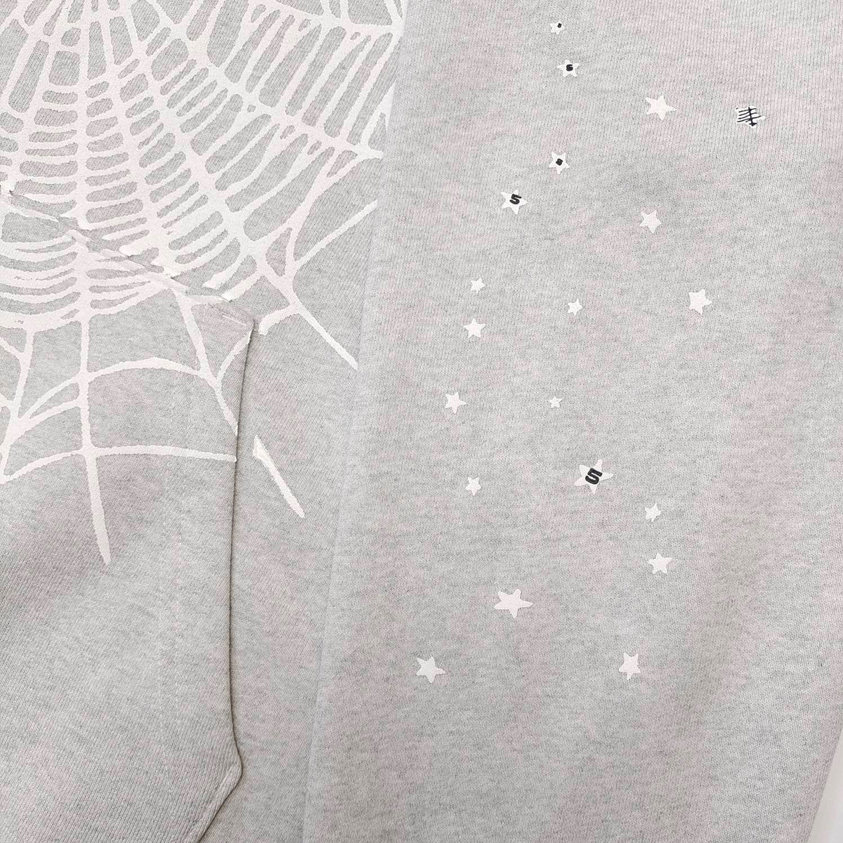 Grey Cotton Web Graphic Pullover - Men's