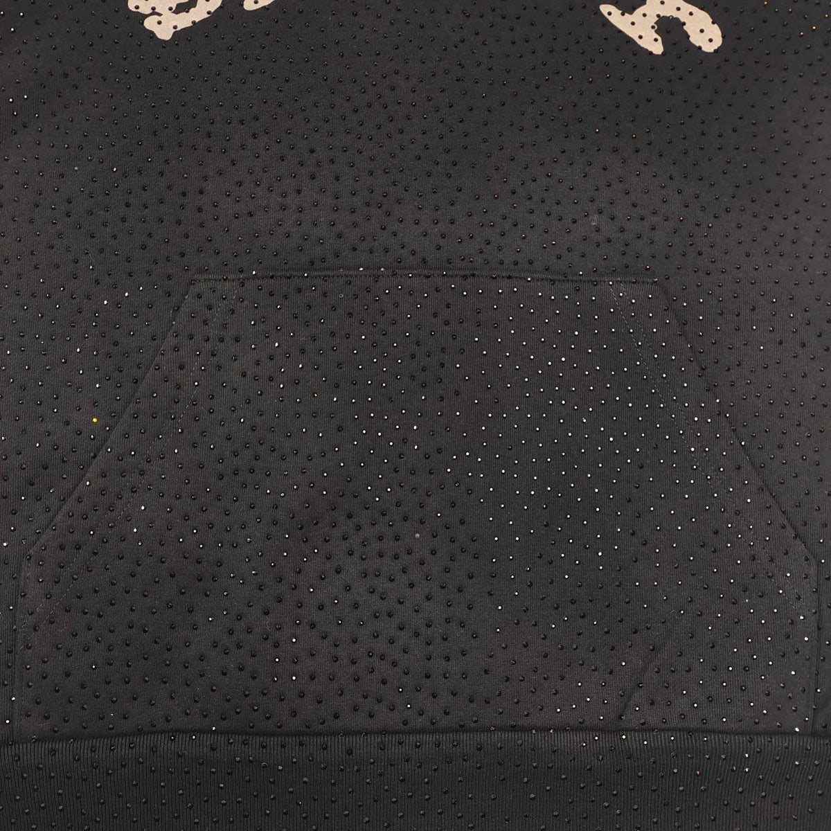 Black Cotton Embellished Pullover - Men's