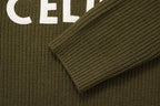 Black Cotton Bold Text Long-Sleeve - Men's