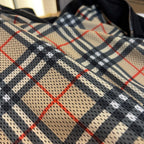 Black Cotton Check Lined Zip-Through - Men's