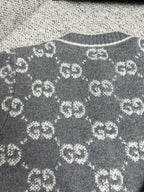 Black Jacquard Monogram Cardigan - Men's