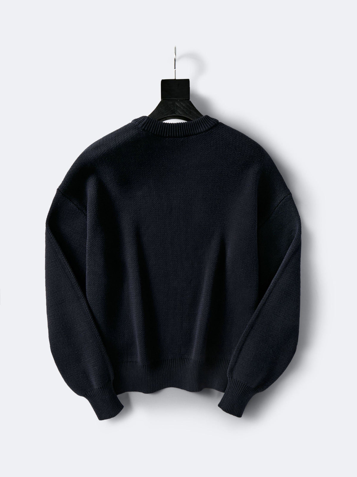 Cream Wool Text Logo Crewneck - Men's