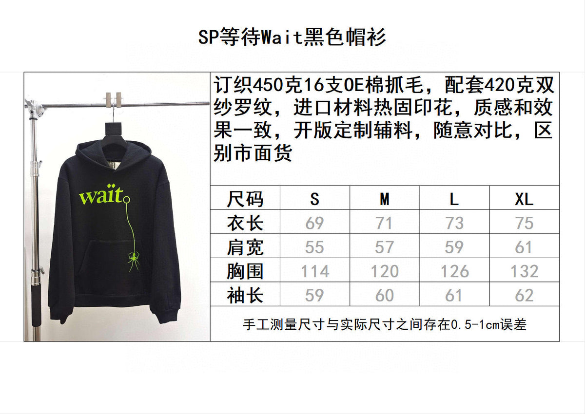 Black Cotton Slogan Pullover - Men's