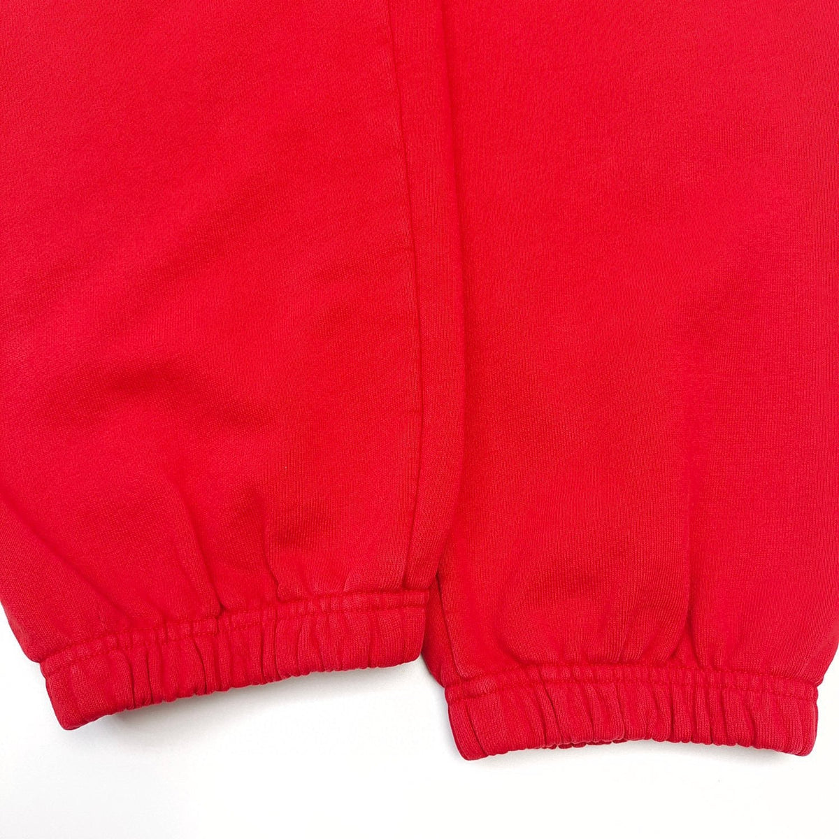 Red Cotton Numeral Print Joggers - Men's