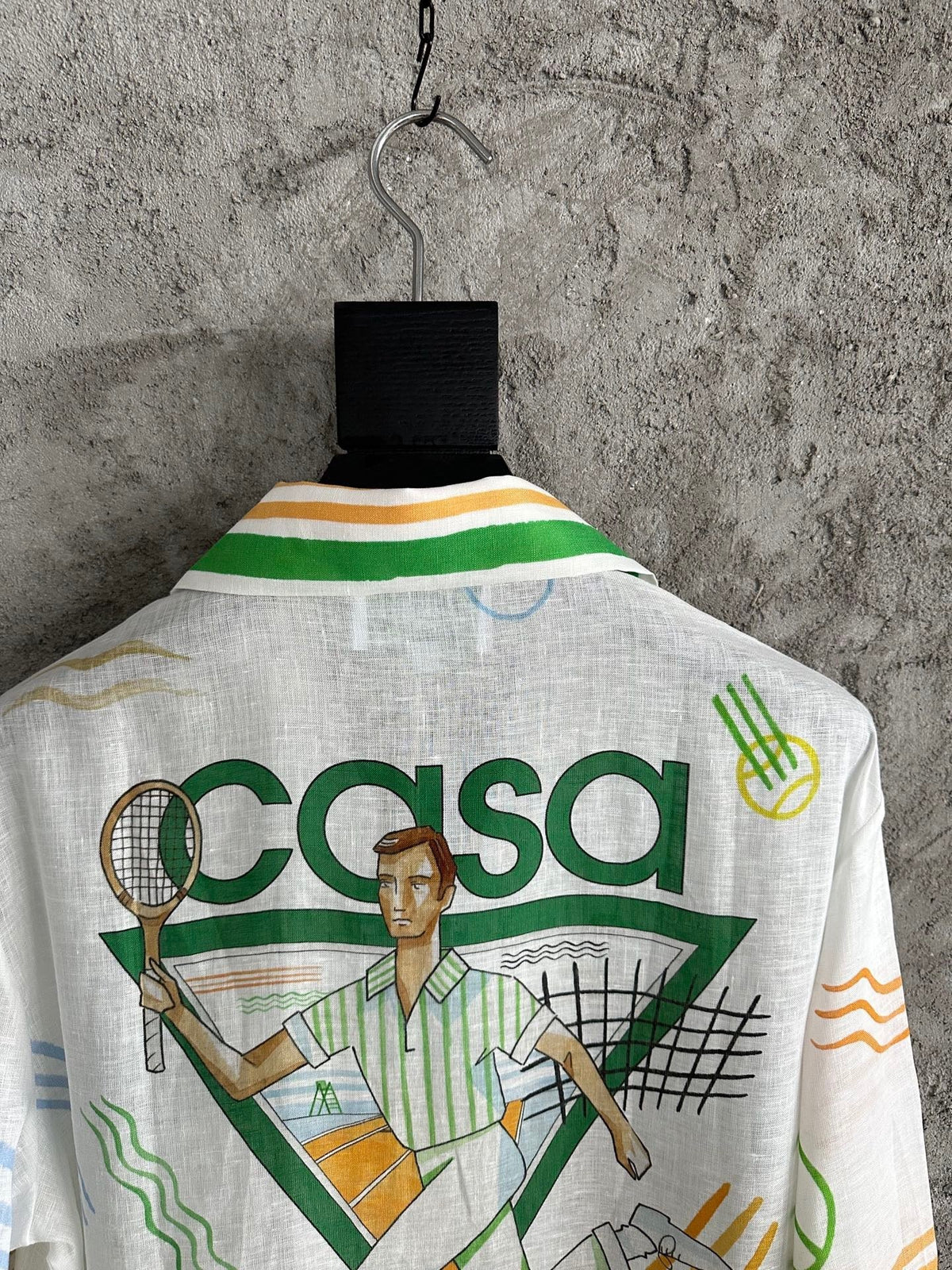 Tennis Print Silk Shirt - Men's