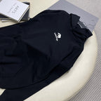 Black Cotton Tonal Pullover - Men's