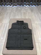Black Nylon Arm Patch Gilet - Men's