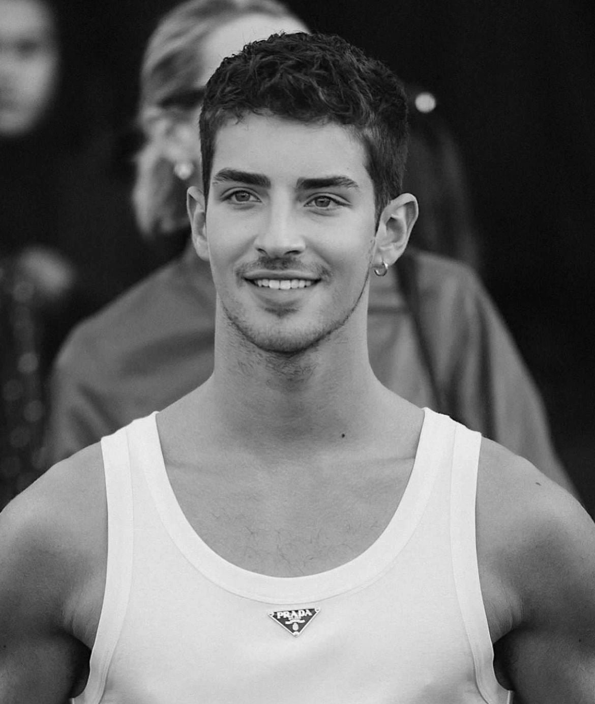 Black and White Tank Top - Men's