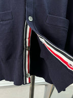 RWB Stripe Cardigan White - Men's
