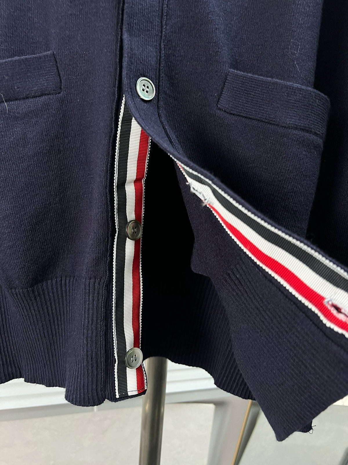 RWB Stripe Cardigan White - Men's