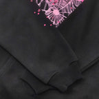Black Cotton Print Pullover - Men's