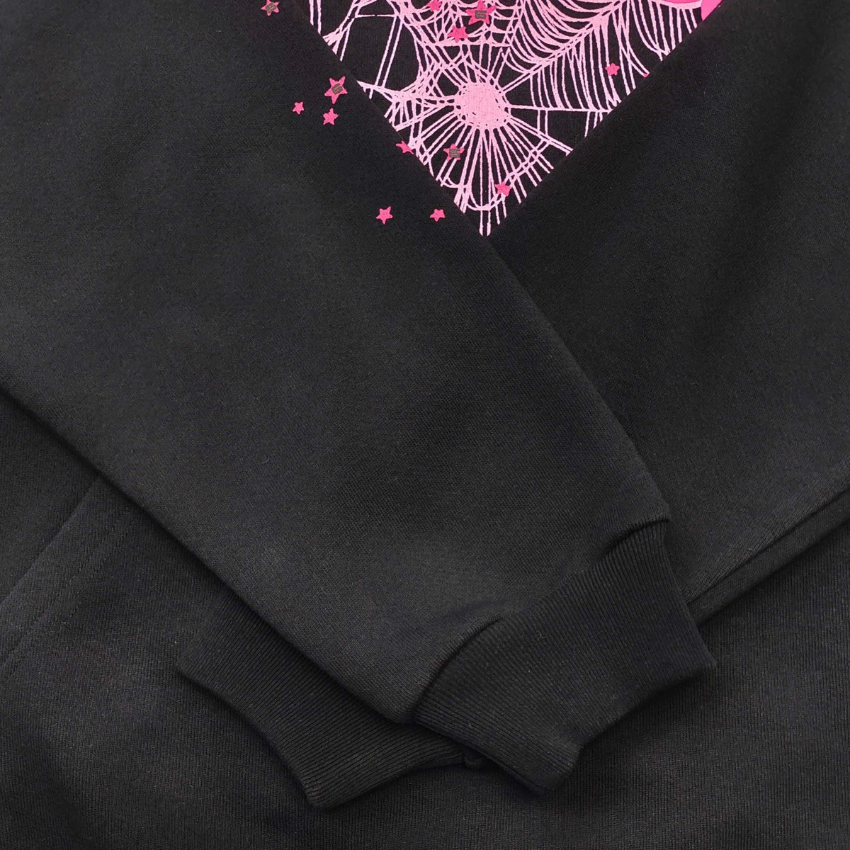 Black Cotton Print Pullover - Men's