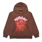 Brown Cotton Web Print Pullover - Men's