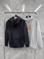Navy Cotton Plain Zip-Through - Men's