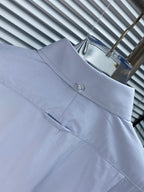 Blue Cotton Oxford Long-Sleeve - Men's